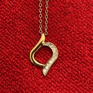 Vintage Gold and Cz Necklace